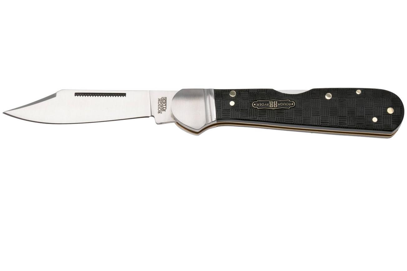 Rough Ryder Black Reserve Copperhead RR2564, Satin 440A, Textured Pakkawood, zakmes