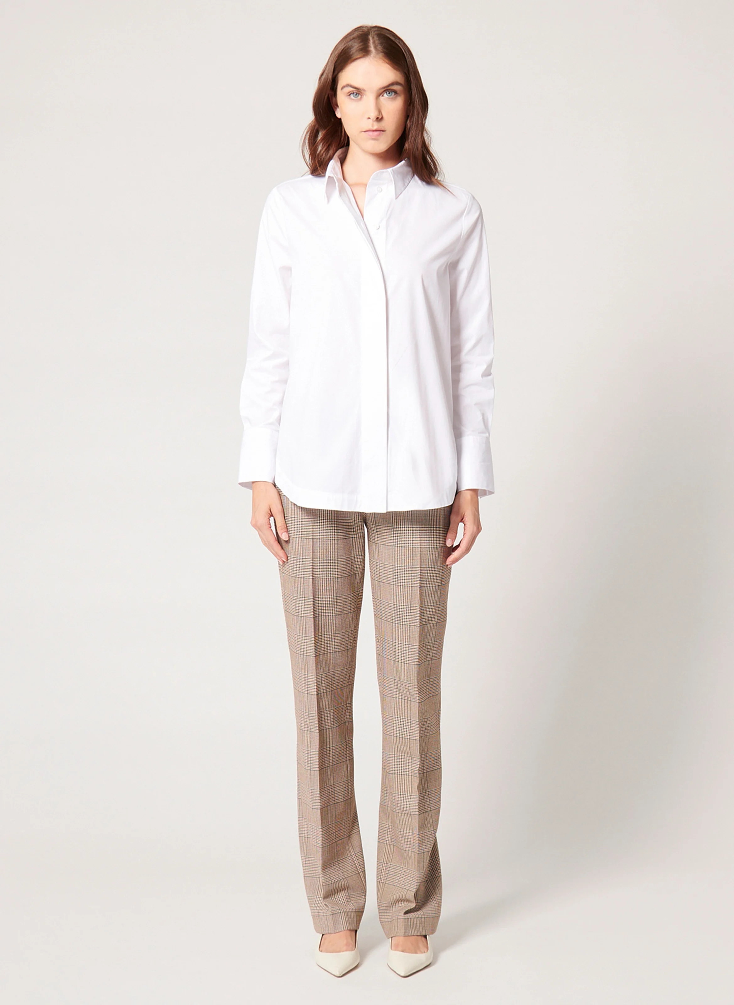 CLAY - Chemise droite en coton | Blanc