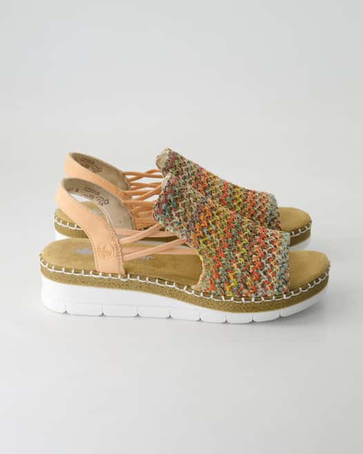 Rieker Flechtana Sandalen in Mehrfarbig