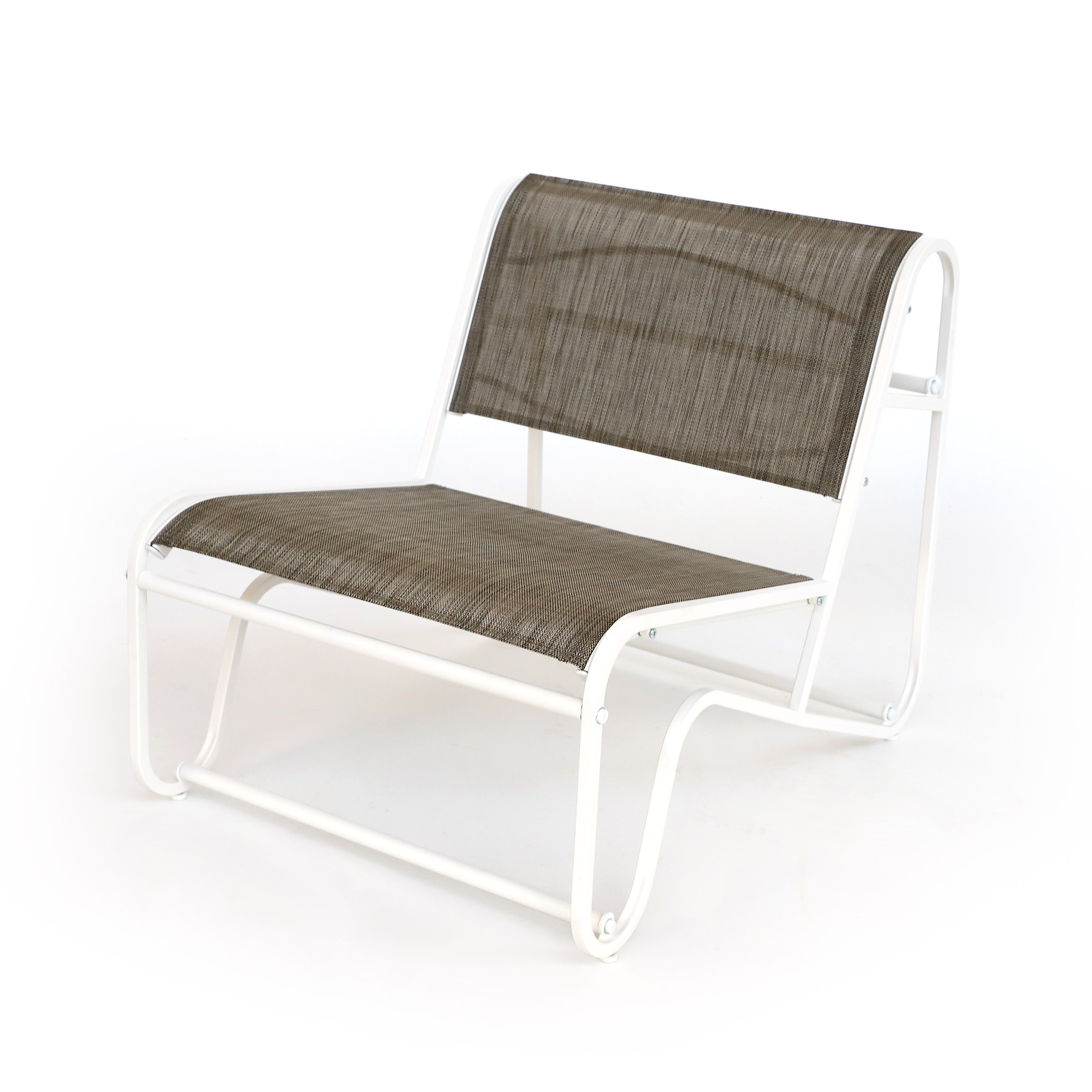Gartensessel 'Clemond', weiß, braun, B 50 cm, H 54 cm, L 84 cm günstig bestellen