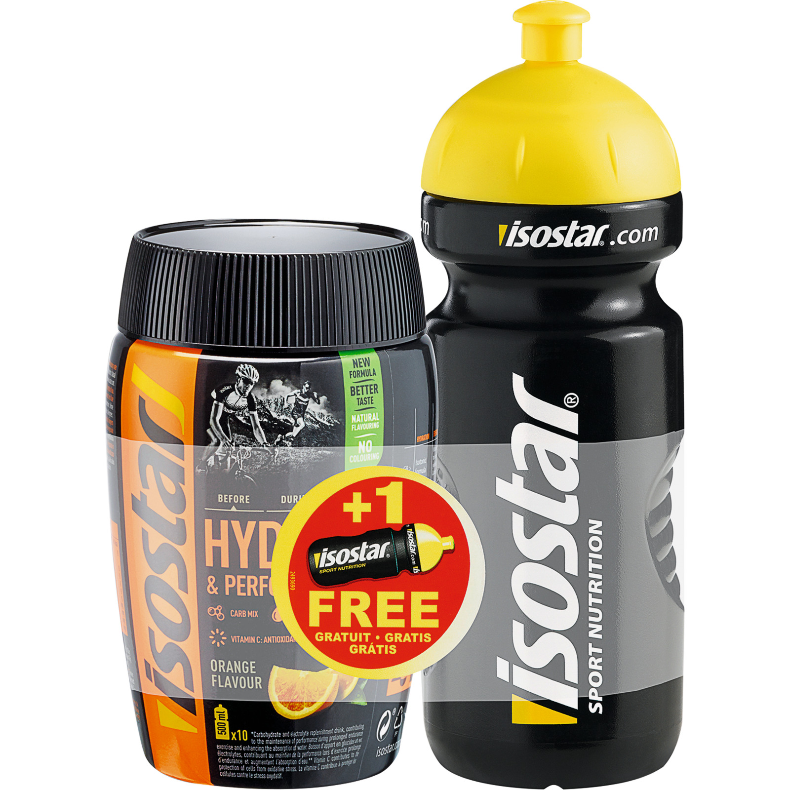 Isostar Pulver Orange 400 g + Bidon