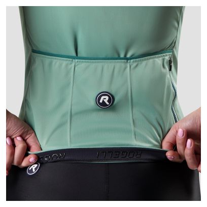 Maillot Manches Courtes Vélo Rogelli Modesta Menthe/Bleu Femme