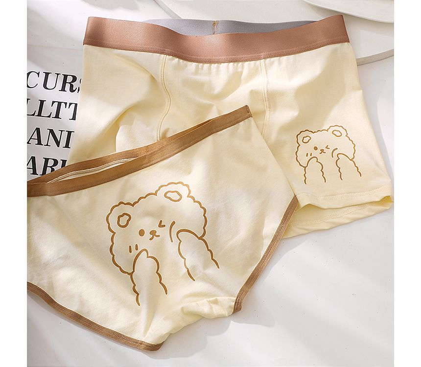 Pancherry - Matching set voor koppels: boxershort met patroonprint + panty