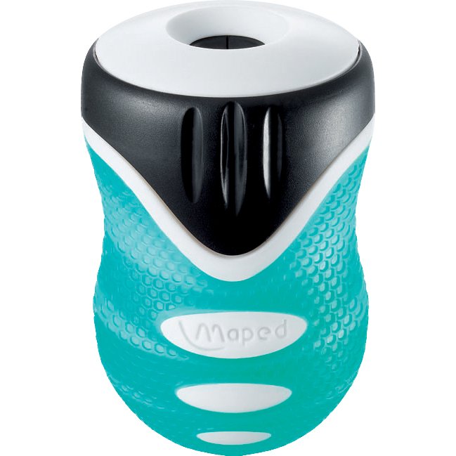 Taille-crayons 1 usage CLEAN GRIP coloris assortis : bleu, violet,orange, vert, turquoise