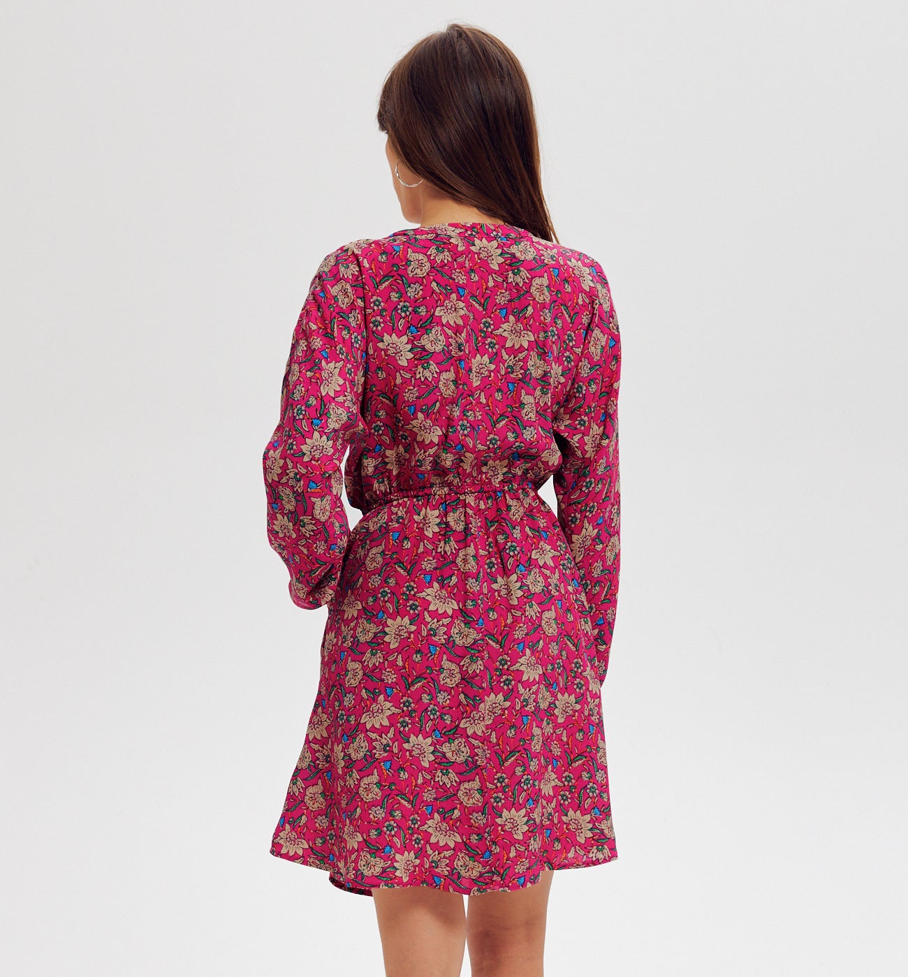 Robe courte imprimée Femme - Imprimé multicolore