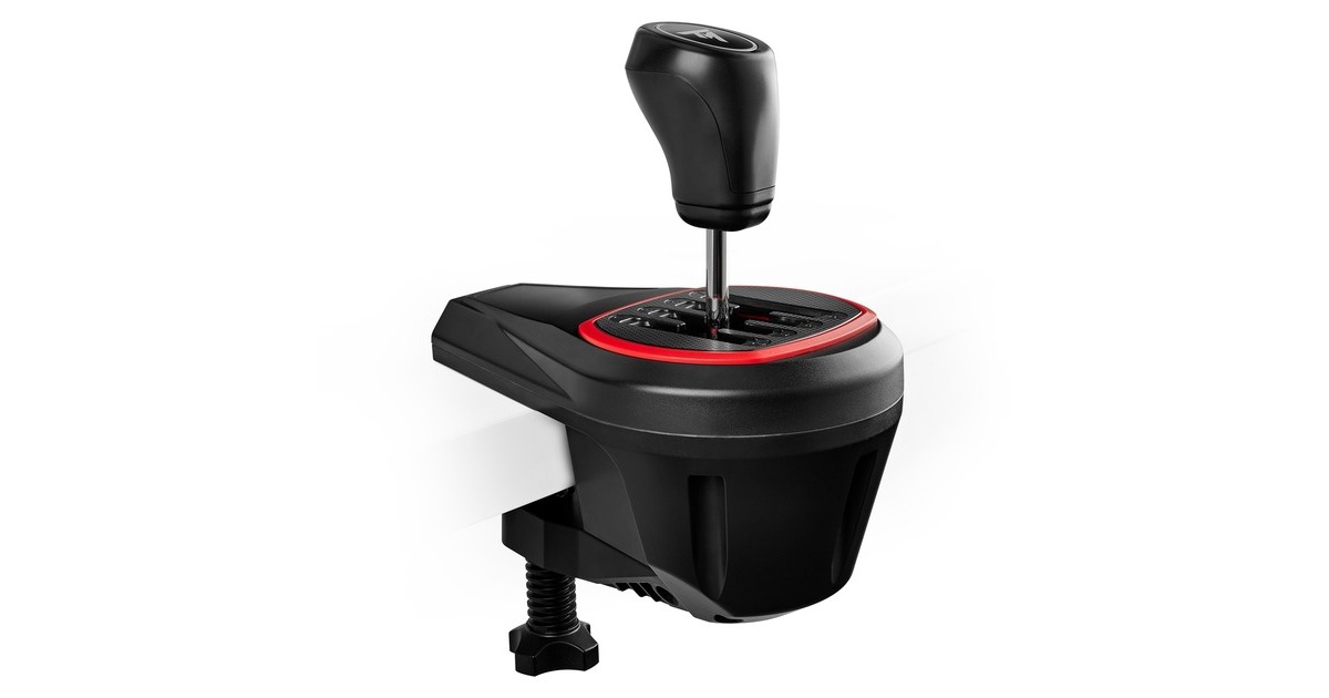 ThrustmasterTH8S Add-On gaming shifter  (Zwart/rood, Pc, PlayStation 4, PlayStation 5, Xbox Series X|S, Xbox One)