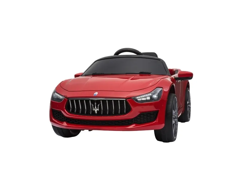 Elbil Maserati Ghibli, 12V med gummihjul og lædersæde, NORDIC PLAY Speed rød (805-755)