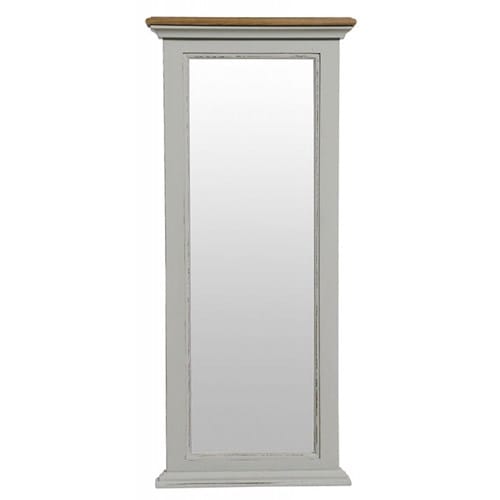 Meuble d'entrée module miroir bois blanc