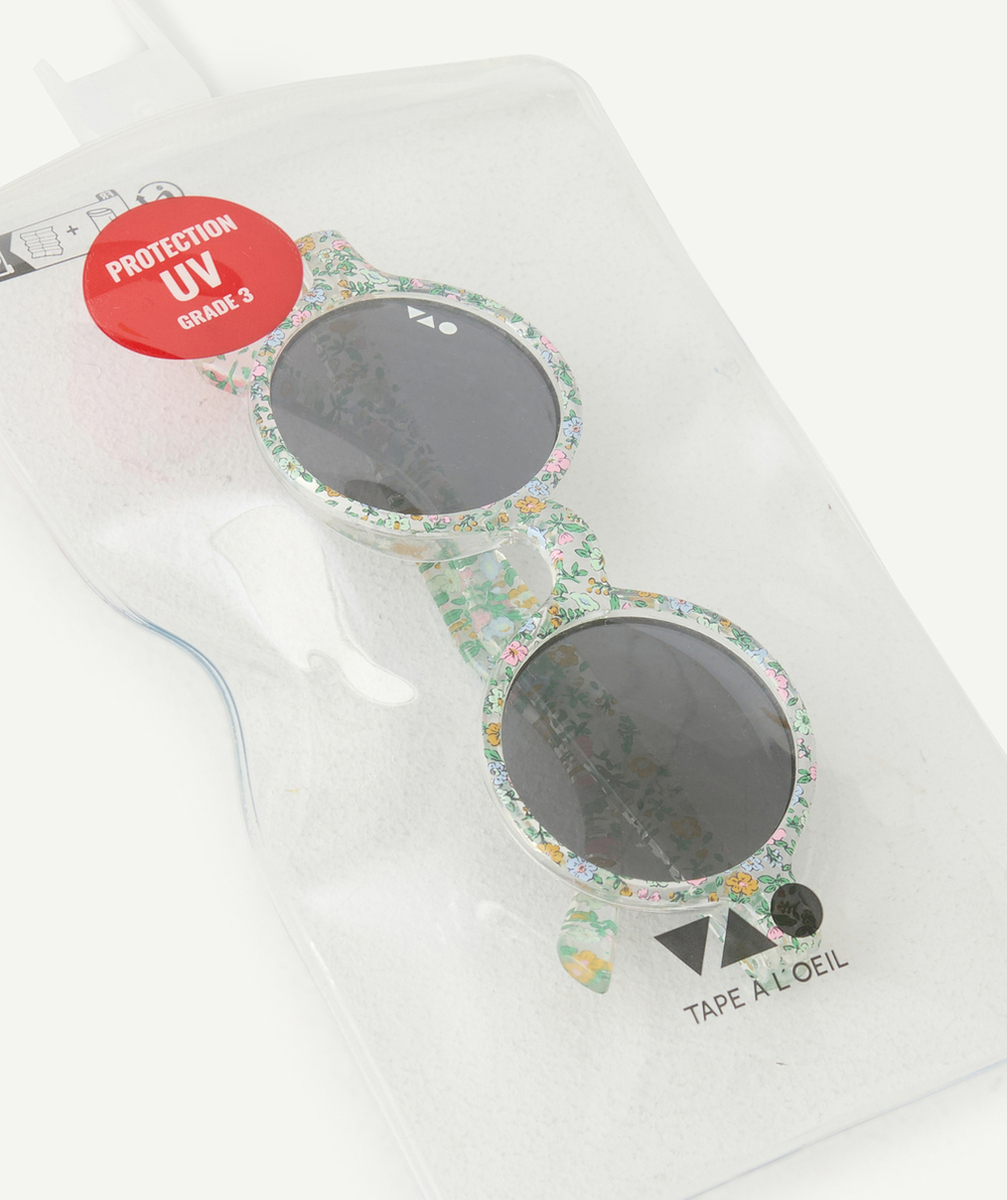 lunettes de soleil rondes bébé fille imprimé fleuri