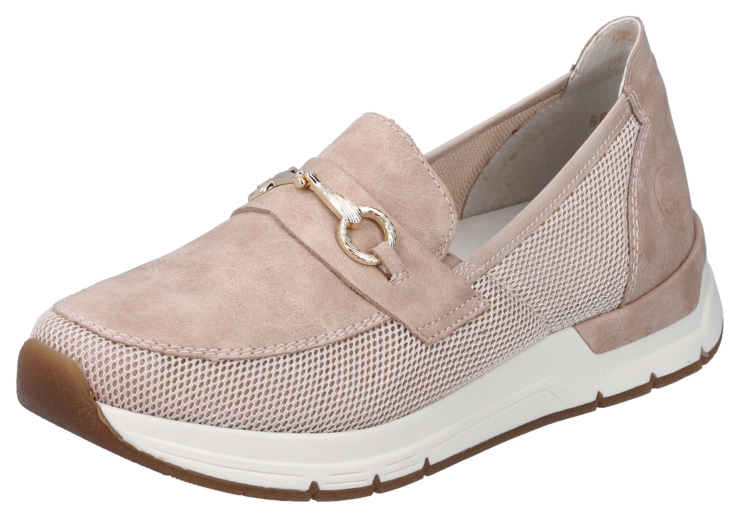 Rieker Slip-On Sneaker »Slipper vegan«  Slipper, Freizeitschuh mit eleganter Zierspange