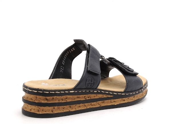 Rieker mules et sabots plats femme 62936 bleu