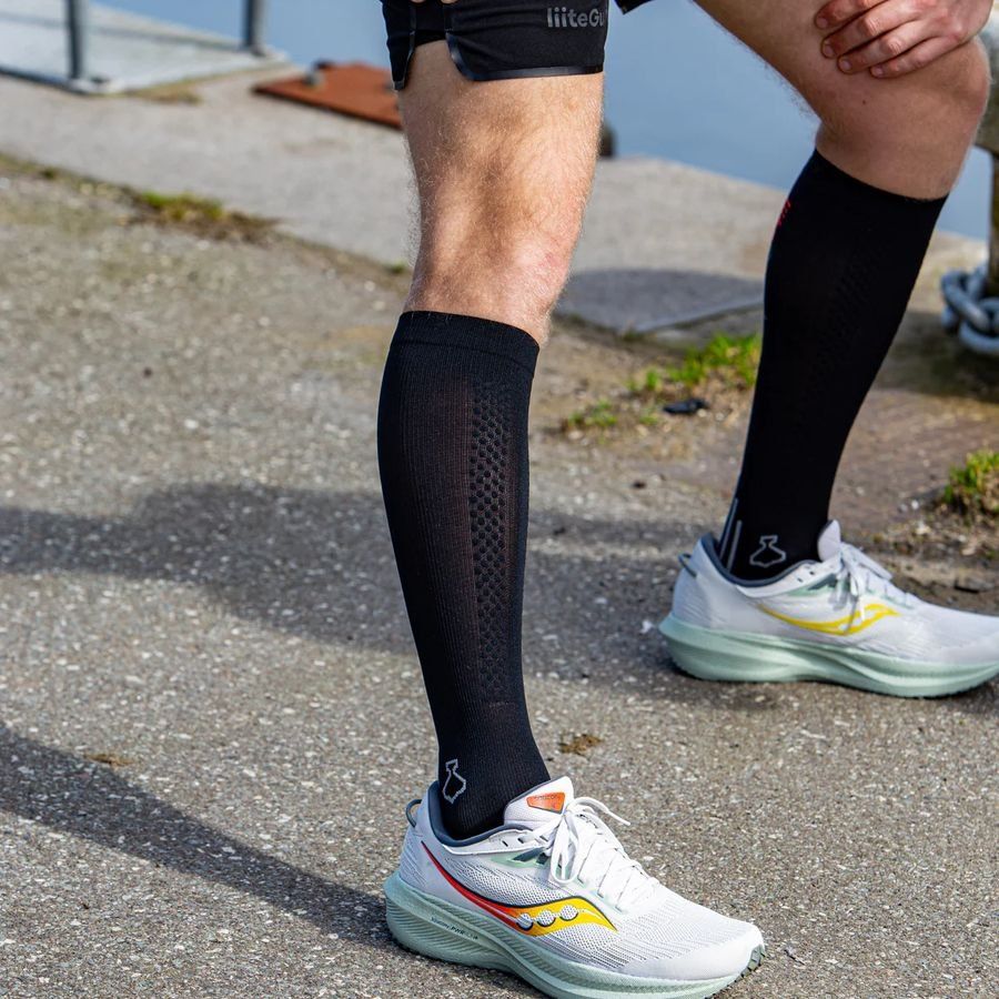 Liiteguard Chaussettes Running SHIN-TECH Grip - Noir