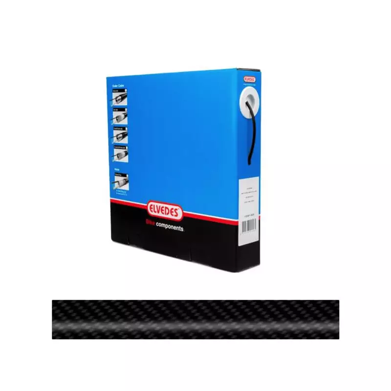 ELVEDES 30m Gaine mixte transmission ou frein Carbon Look avec liner diamètre 5,0mm