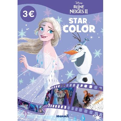Disney La Reine des Neiges 2 - Star Color : Elsa et Olaf (fond mauve)