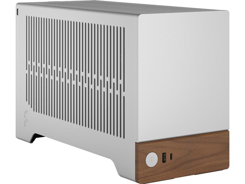 Fractal Design PC-Gehäuse Terra Silver Kompaktes Mini-ITX Gehäuse mit stilvoller, moderner Optik