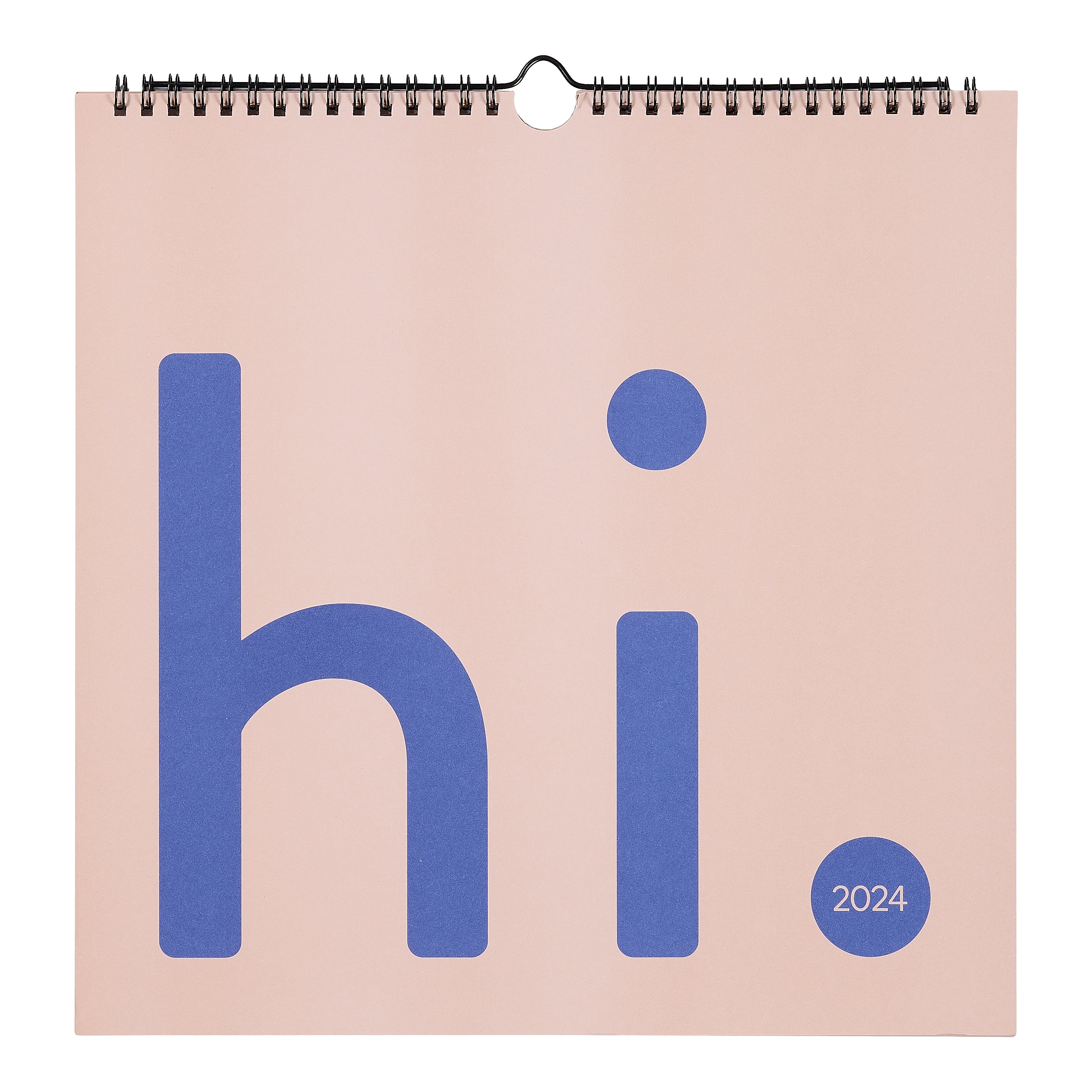 Design Letters  Wall Calendar 2024 - Beige/Cobalt Blue