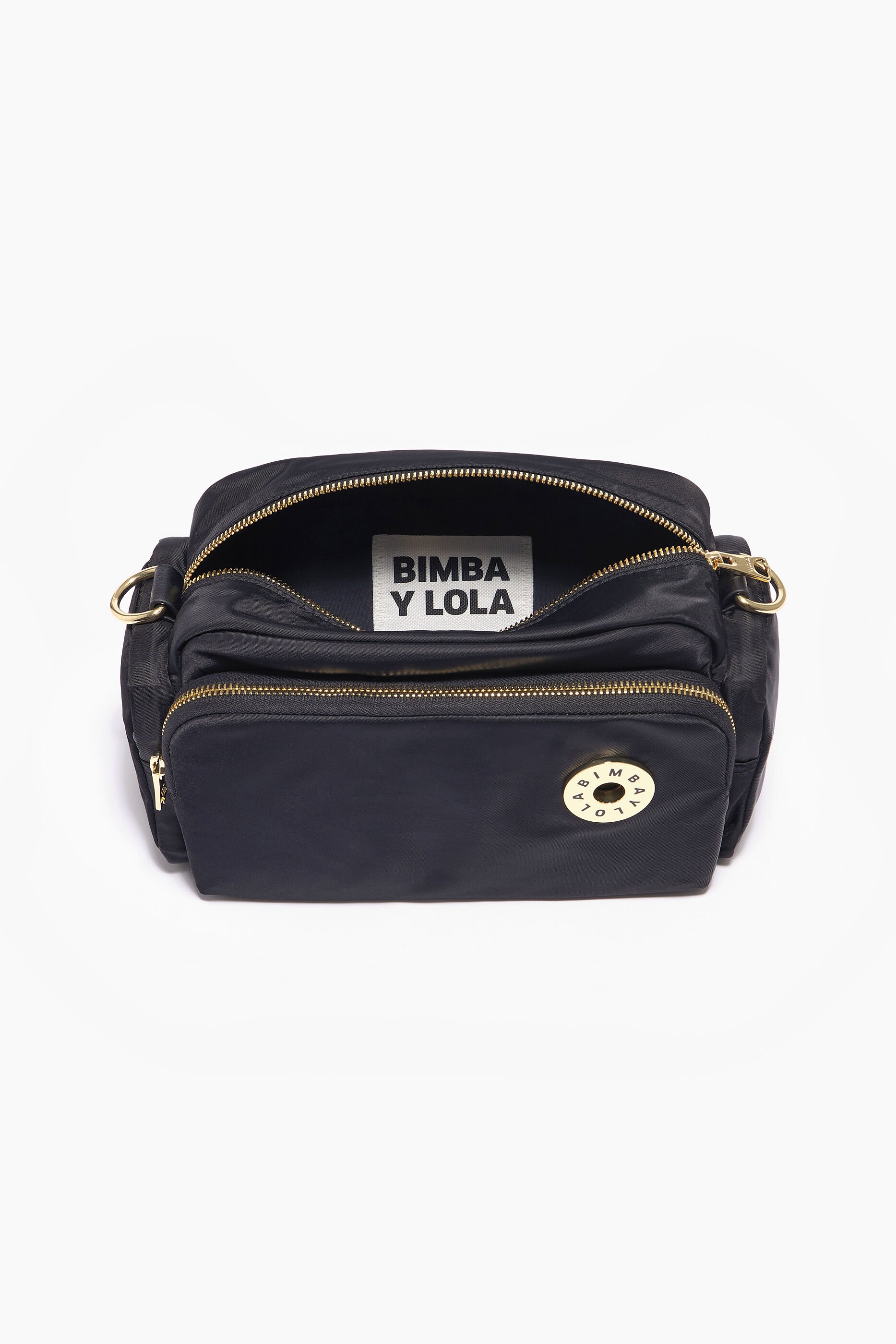 Bolsa de ombro M em nylon preto