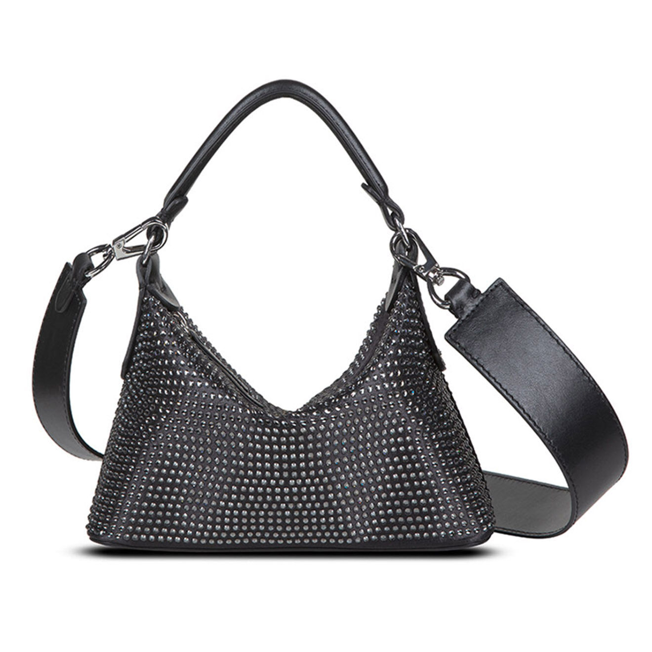 Leonie Hanne x Liu-Jo Sac à main en Cuir Mini Hobo Leonie Hanne X Liu Jo noir - 13x19x7.5 cm