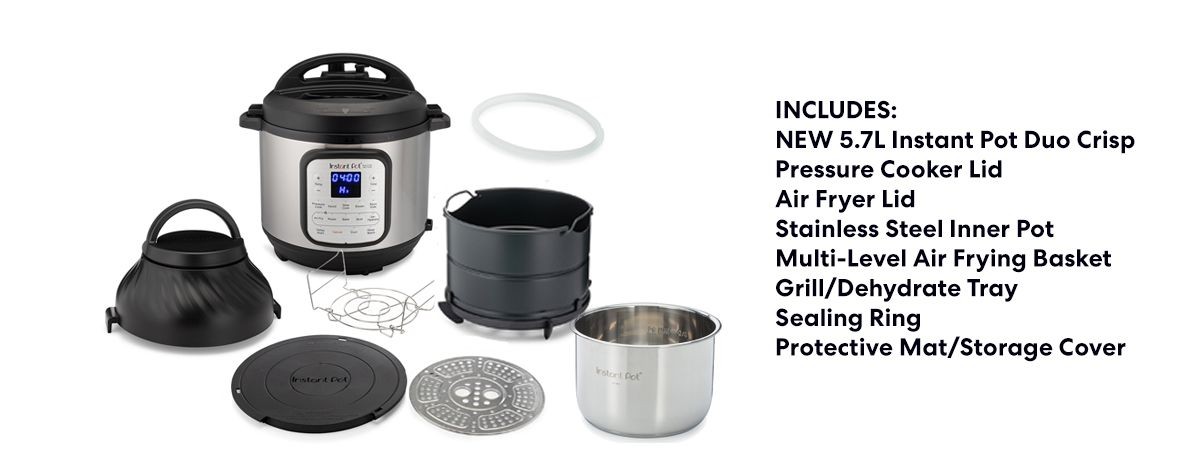 Instant - Pot Duo Crisp 6, Multi Trykkoger & Airfryer 11-i-1
