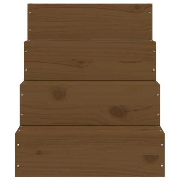 vidaXL Kjæledyrstrapp honningbrun 40x49x47 cm heltre furu