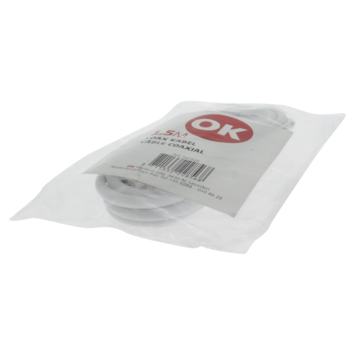 OK Coax Snoer 1,5 Meter Wit