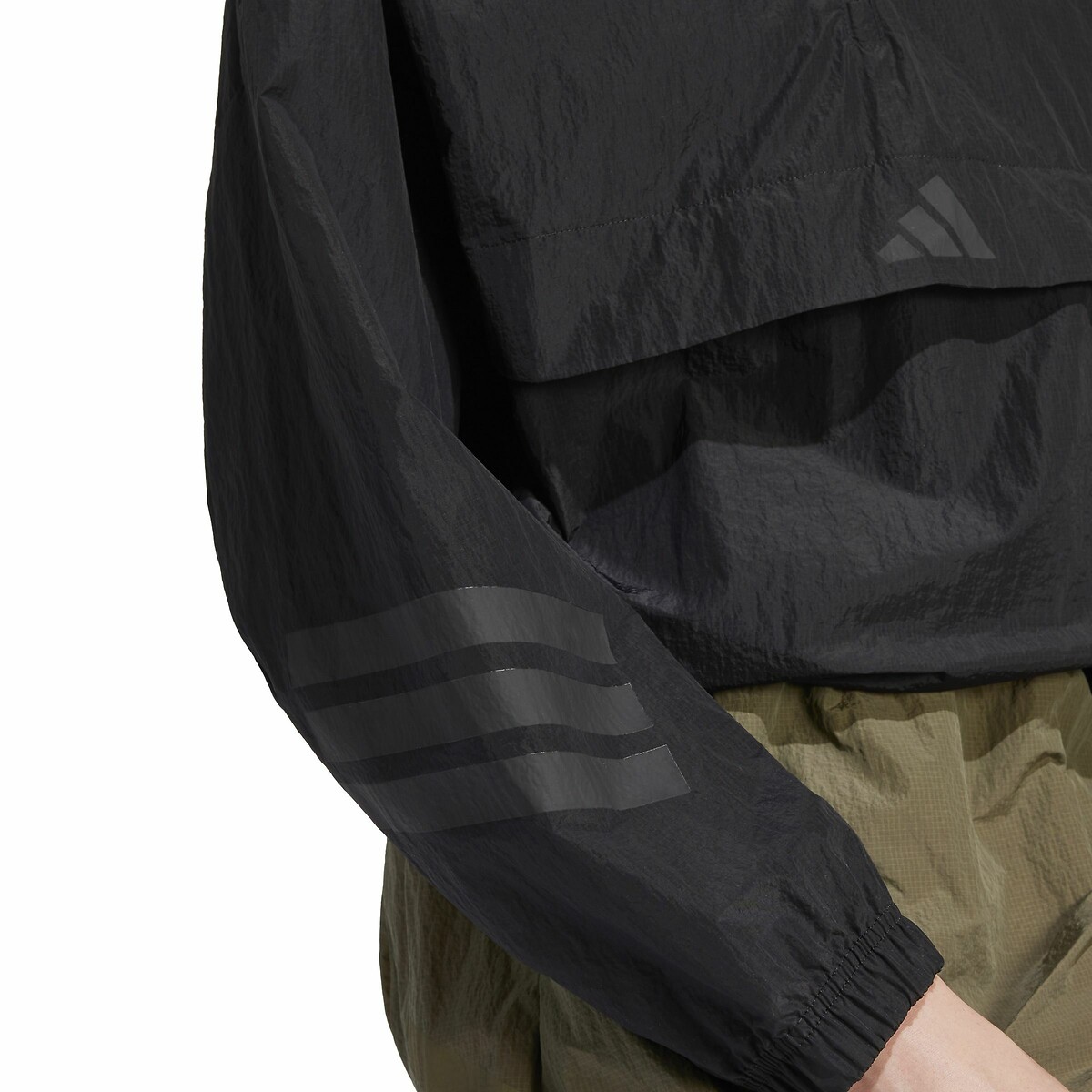 ADIDAS ROUPAS ESPORTIVAS<br>Corta-vento com meio zíper Future Icons