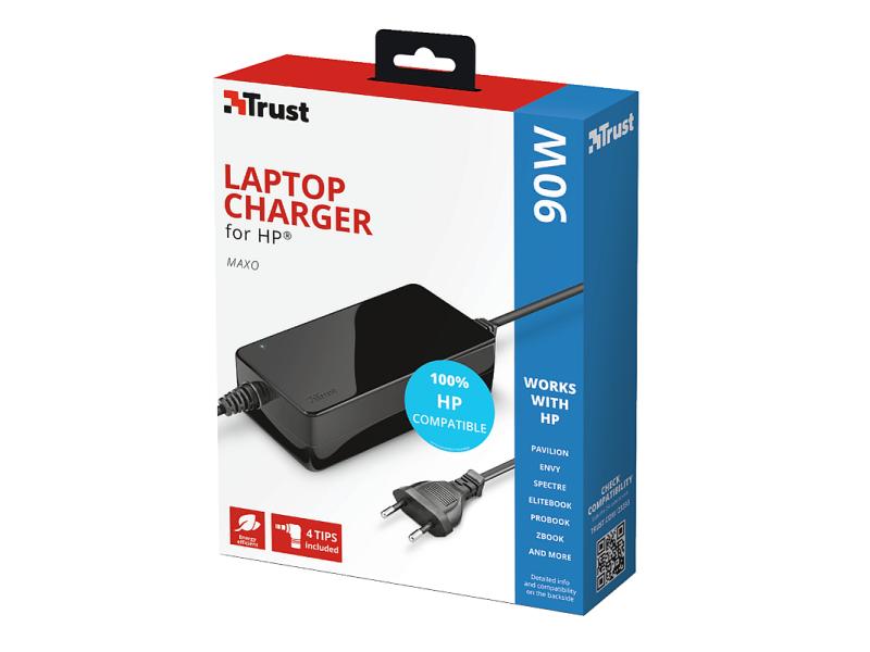 Trust Netzteil 90 W Maxo für HP Notebooks 90W Netzteil für HP Notebooks