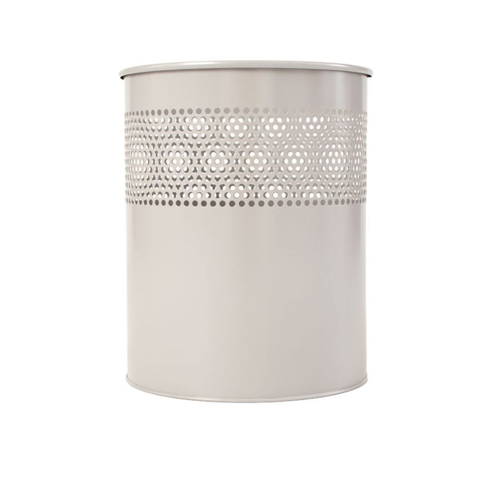 PROREGAL Ronde halfgeperforeerde metalen afvalbak 15 liter HxØ 32 x 26 cm Aluminium
