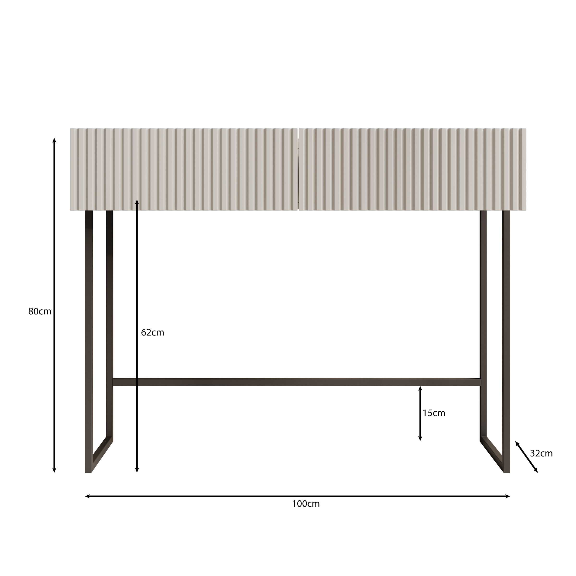 Capri - Kaptafel - Beige - 100x32x80 cm