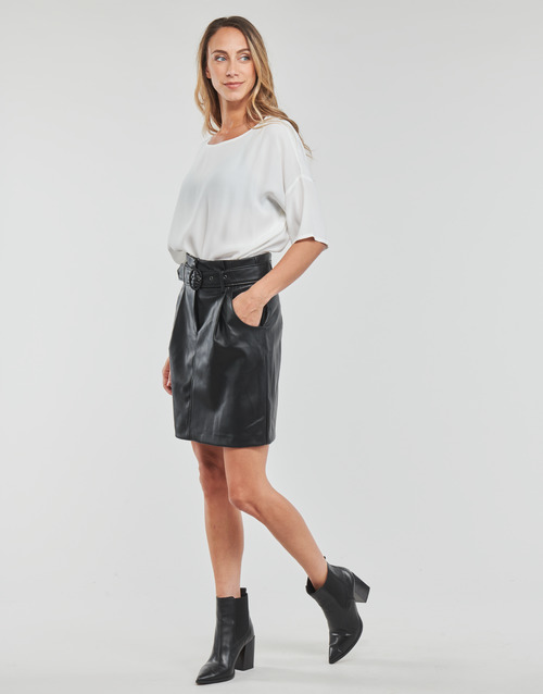 Vila - VICHOOSY HW COATED SKIRT - Noir
