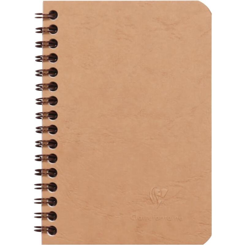 Cahier reliure intégrale Age Bag 9x14 100 pages 5x5 - Tabac