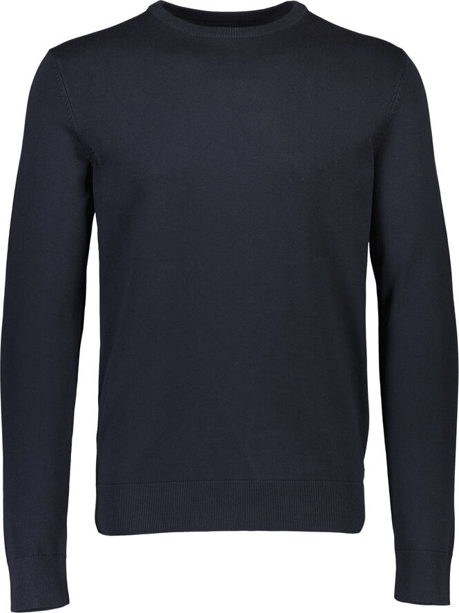 Lindbergh Mélange round neck knit Blå