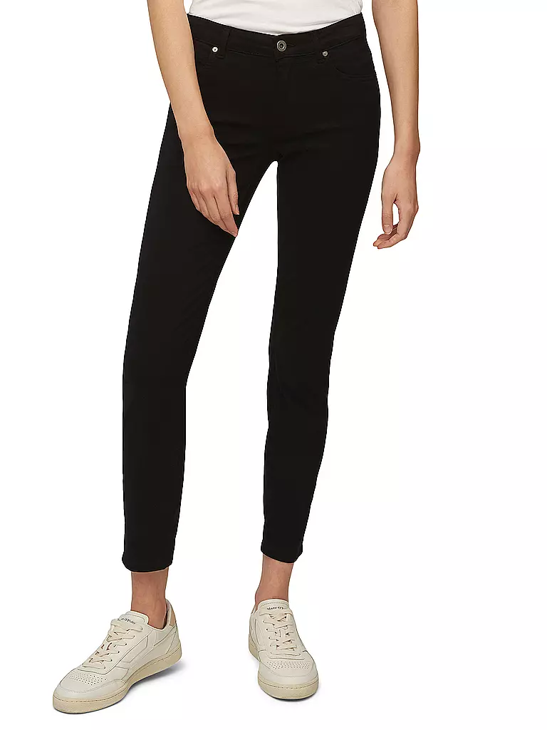 MARC O'POLO Hose Lulea Slim Fit schwarz