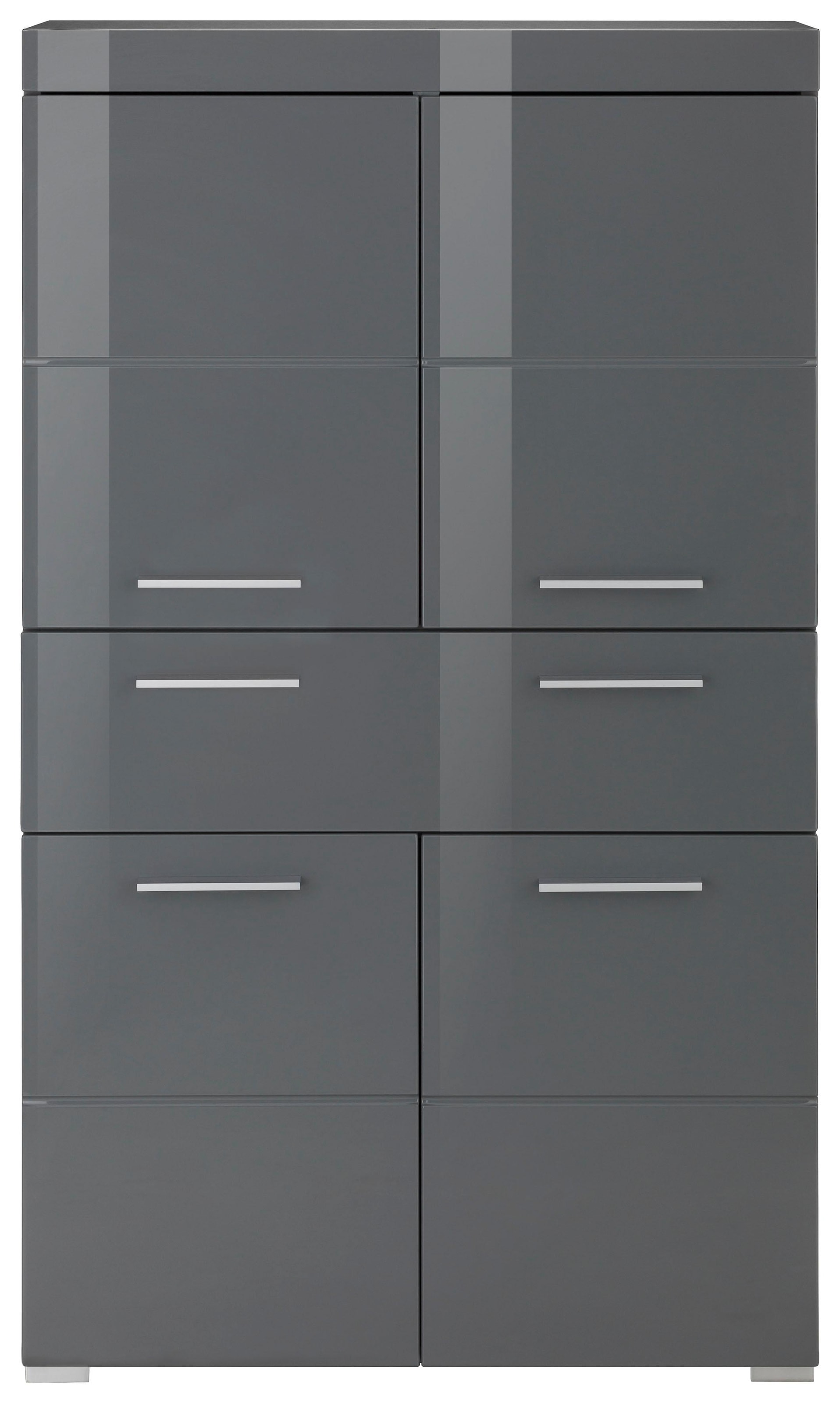 welltime Midischrank »Avena« Standschrank mit 4 Türen, 1 Schublade - (B/T/H) 73/31/130 cm