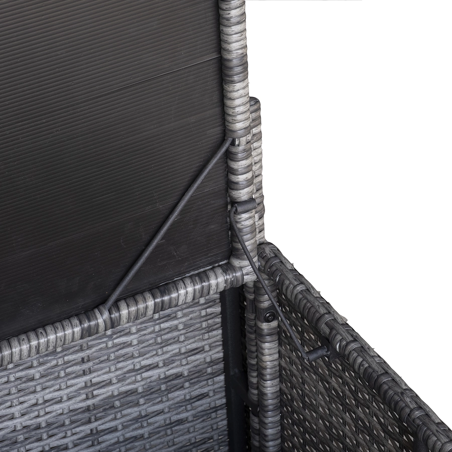 Outsunny Polyrattan Gartengarnitur als 8-teiliges Set grau