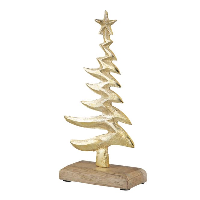 Tannenbaum - gold/braun - ca. 10 x 5 x 21 cm