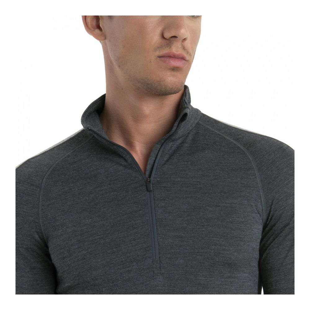 Icebreaker ZONEKNIT 200 - Sous-couche Homme jet hthr/blk/metro h/cb