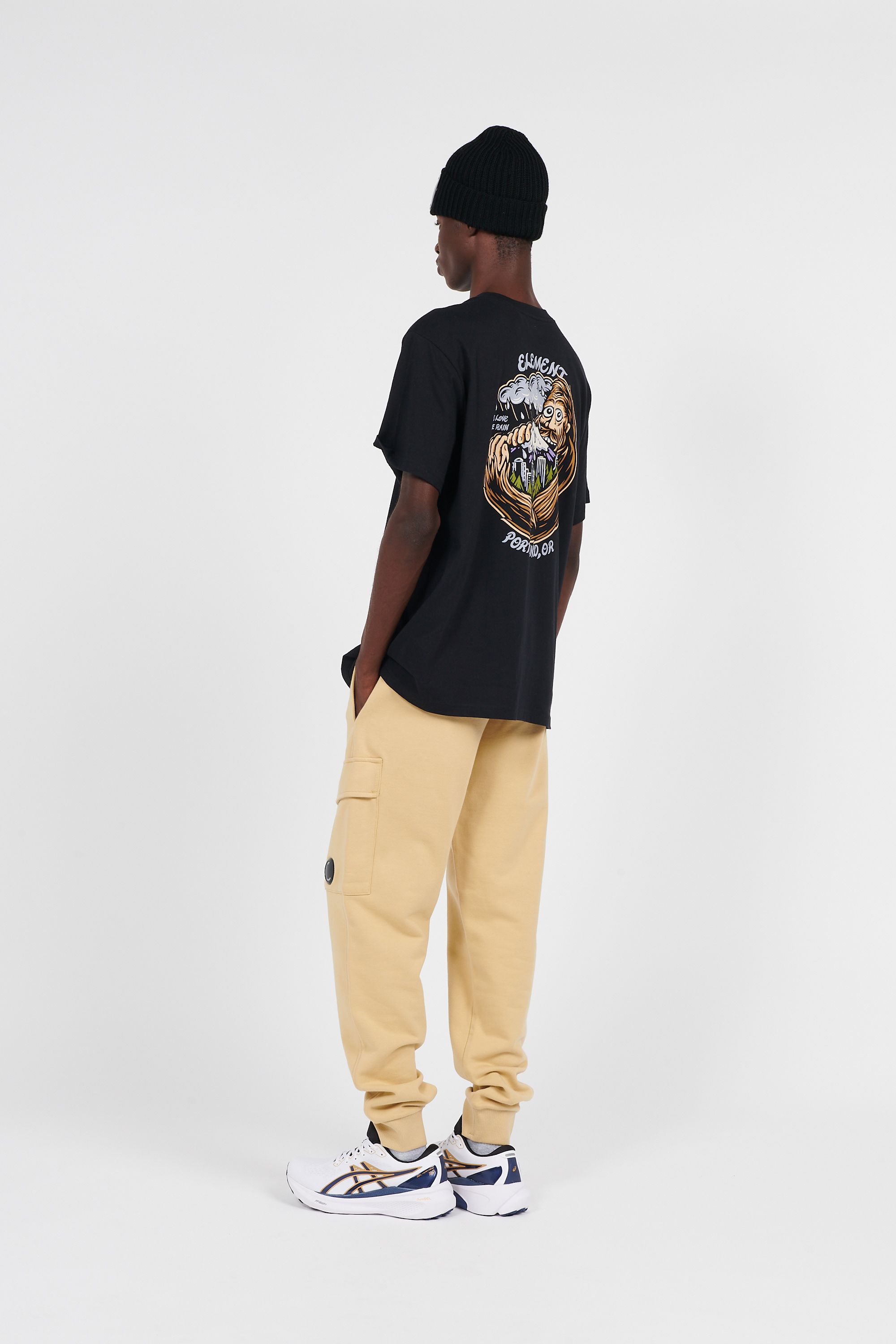 C.P. COMPANY Jogging DIAGONAL RAISED FLEECE CARGO TRACK PANTS Beige