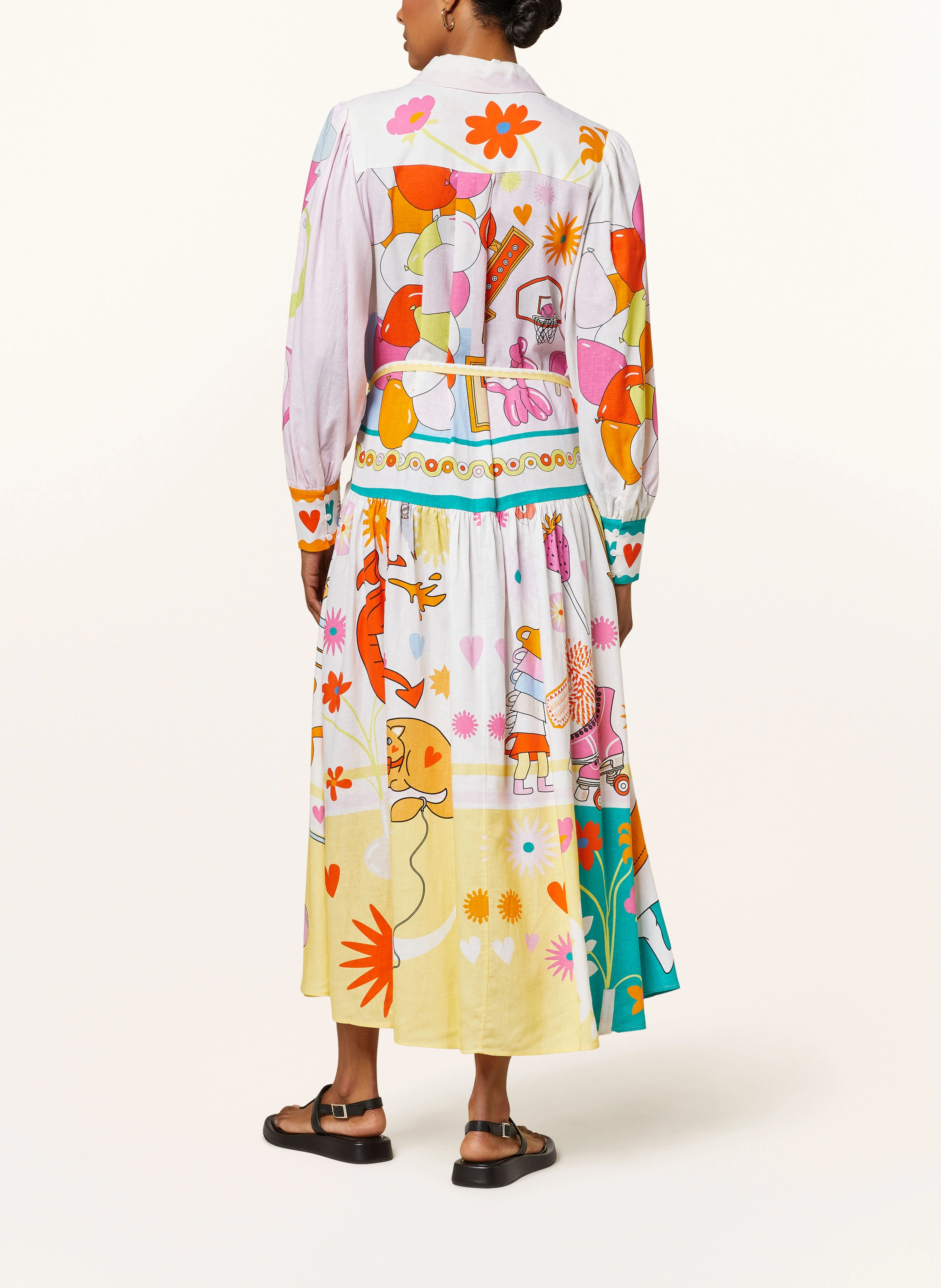 HERZEN'S ANGELEGENHEIT Hemdblusenkleid mit Leinen