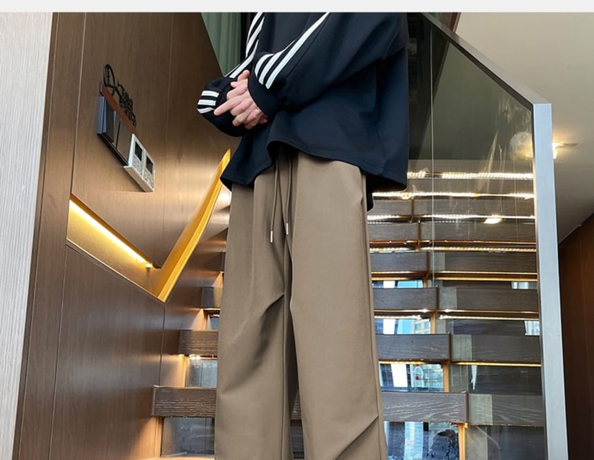 AXEN - Effen losse broek met trekkoord in de taille