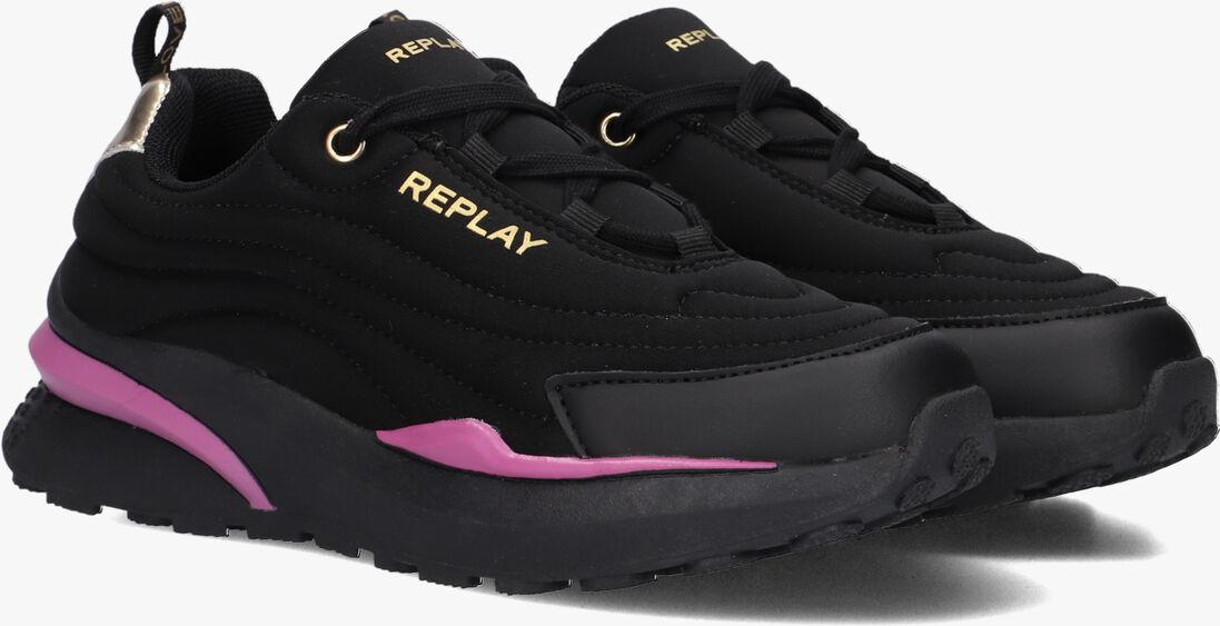 REPLAY zwarte replay lage sneakers athena jr