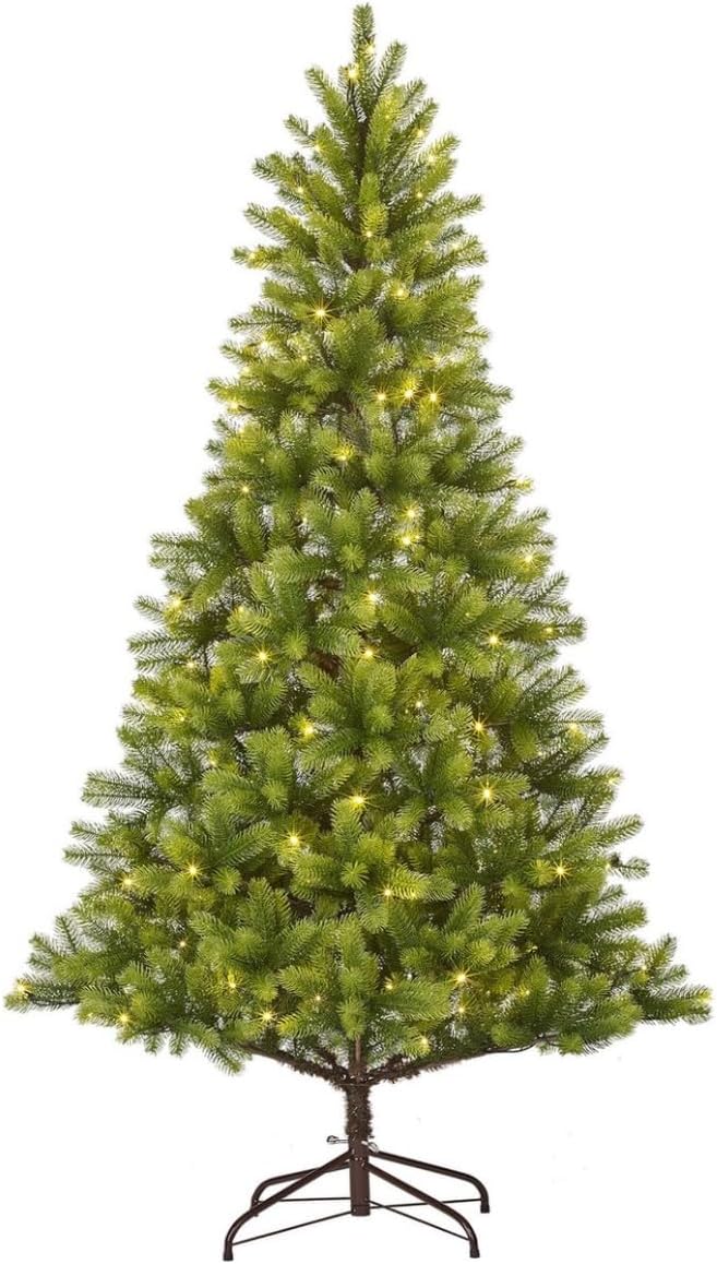 Black Box Trees Nagoya Weihnachtsbaum mit Beleuchtung - Künstlicher Tannenbaum H180 x Ø108 cm - Christmas Tree Warmweiße LED - Grün