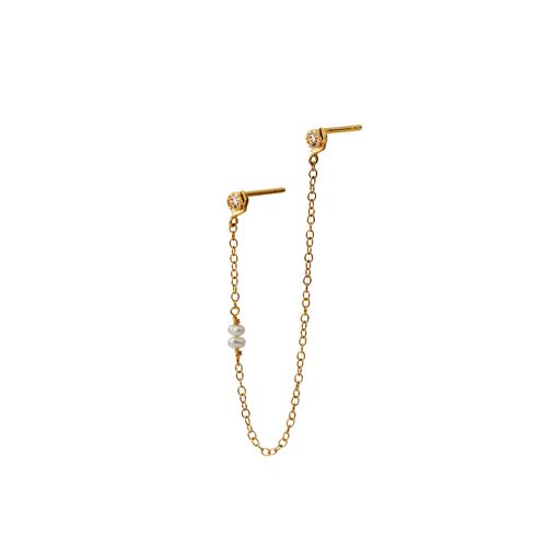 Stine A Twin Flow Ørering, Gold Plated