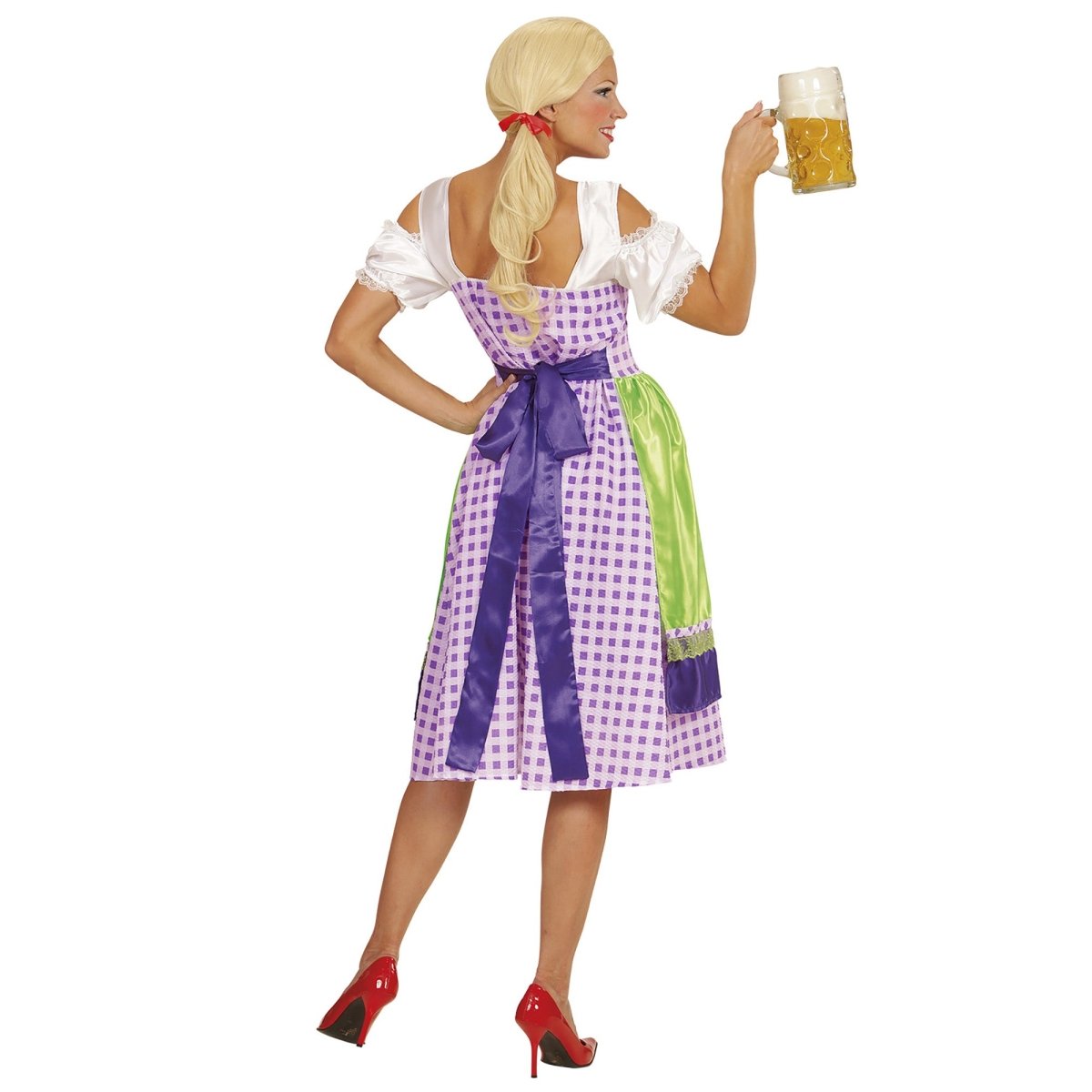 Groen Paarse Dirndl Jurk Oktoberfest Dames