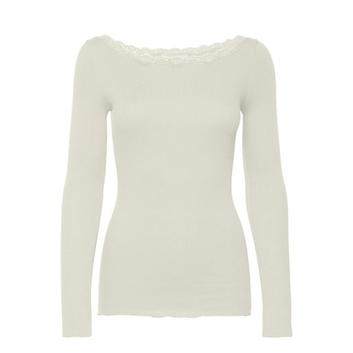 Rosemunde Boatneck Bluse, Ivory, XL