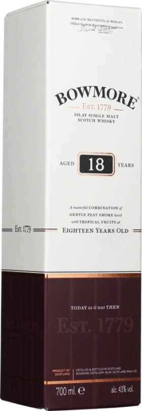 BOWMORE 18 YEARS SINGLE MALT 70CL