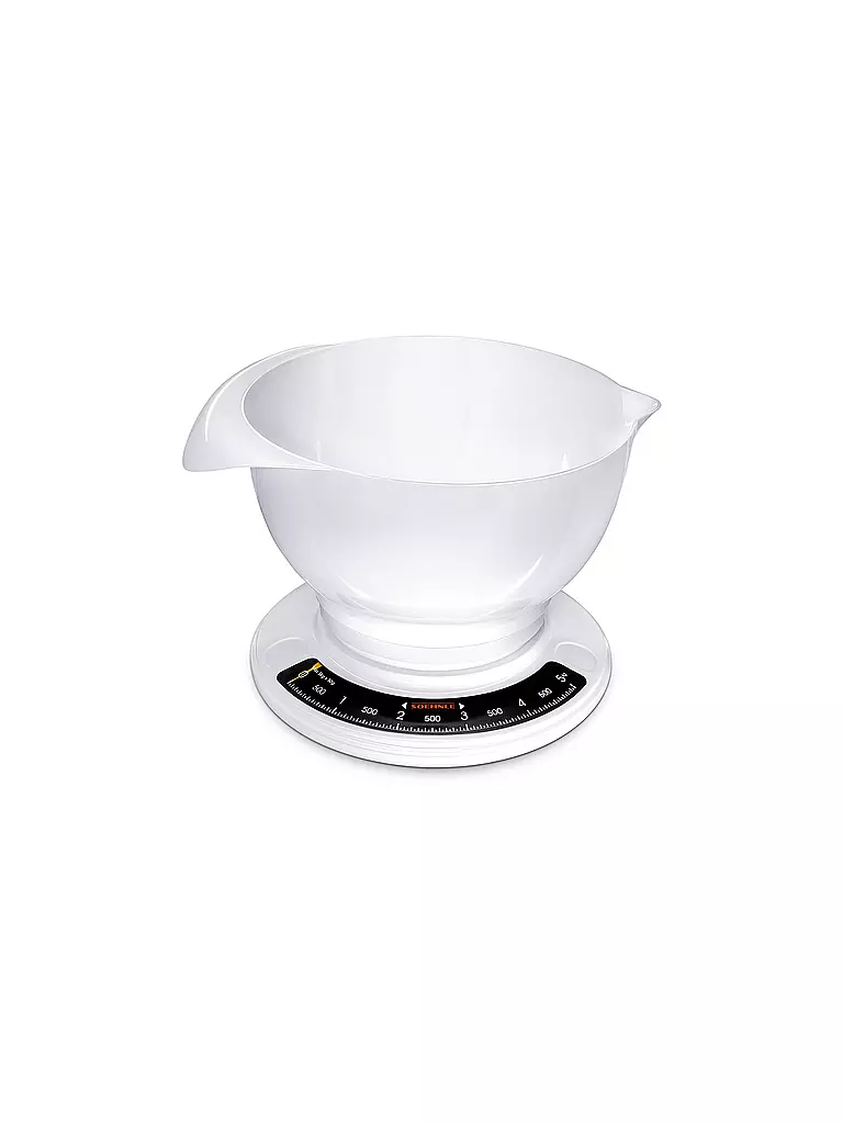 SÖHNLE Analoge Küchenwaage mit Rührschüssel Culina pro weiss