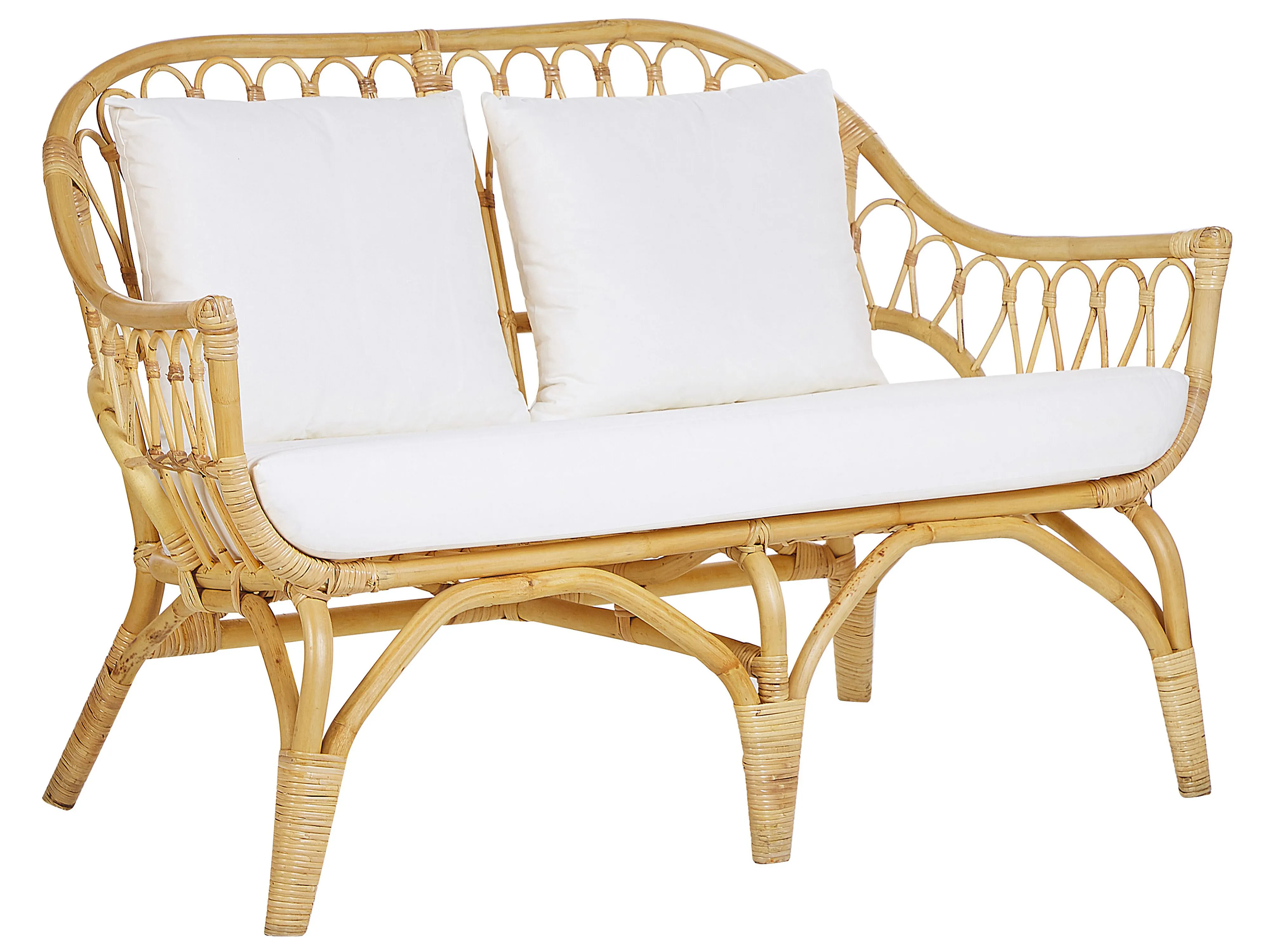 Loungeset met tafel 4-zits SIBARI Rotan Natuurlijk