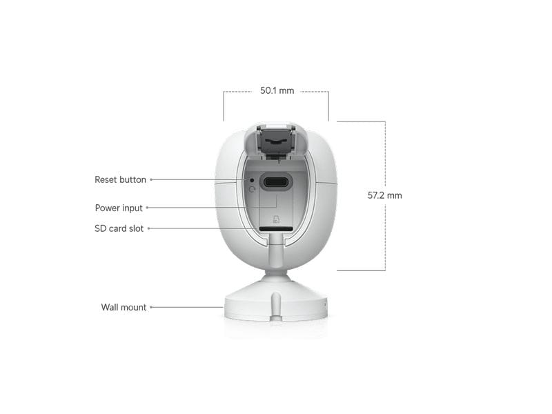Ubiquiti Netzwerkkamera G6 Instant Weiss Plug-and-Play-Kamera mit 4K-WiFi-Verbindung, 1/1.8