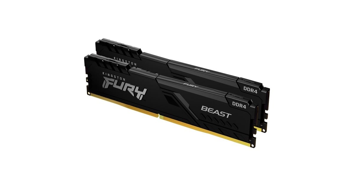 Kingston FURY32 GB DDR4-3200 Kit werkgeheugen  (Zwart, KF432C16BB1K2/32, Beast, XMP 2.0)